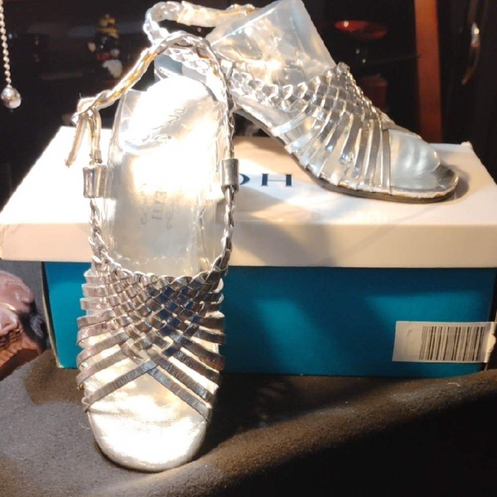 MUSETTI Silver Strappy Women's Sandals